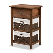 Baxton Studio Cade Mid-Century Modern Transitional Walnut Brown Finished Wood and 1-Drawer Nightstand Baxton Studio restaurant furniture, hotel furniture, commercial furniture, wholesale bedroom furniture, wholesale night stand, classic night stand